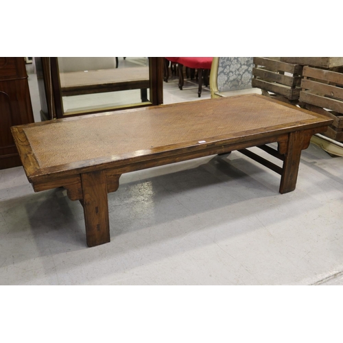 Chinese elm low table with rattan 3adb03