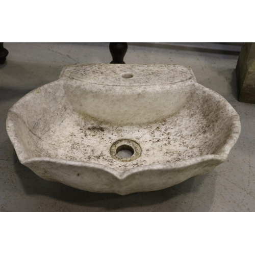 Antique carved marble sink approx 3adaff