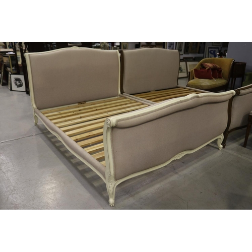 Louis XV style queen bed with slats,