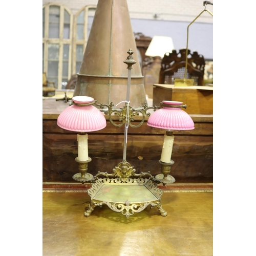 Antique French desk lamp, with