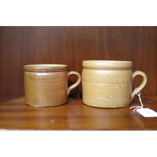 Two antique French stoneware pots  3adbc4