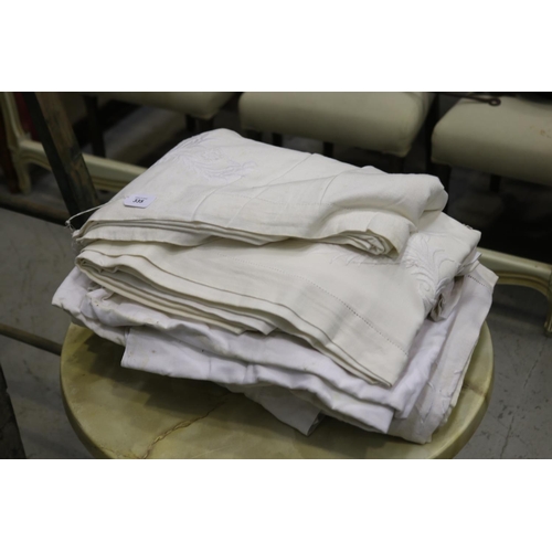 Assortment of antique French sheets,