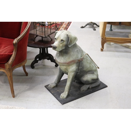 Sculpture of a dog, named Henry, the