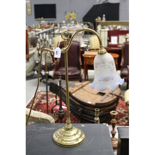 Brass table lamp, approx 56cm H x 35cm