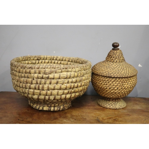 French woven basket along with