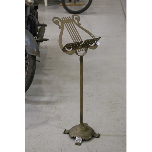 Brass musical stand approx 97cm 3adc5a