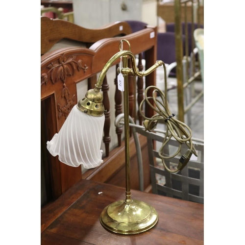 Brass desk or table lamp, approx 50cm