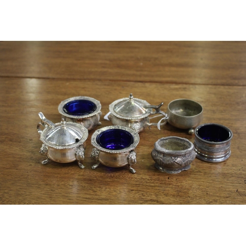Assortment of silver plated condiments