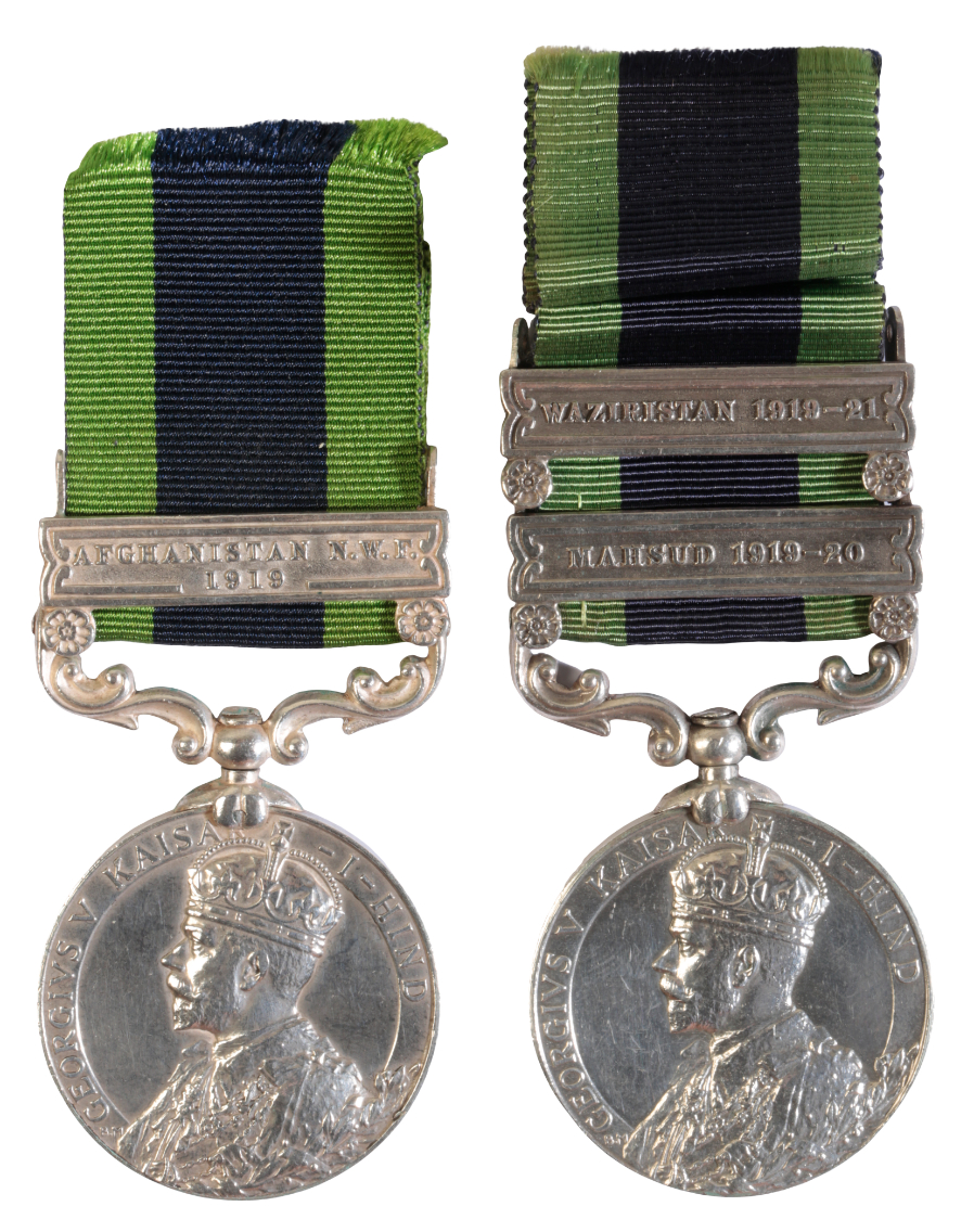 TWO INDIAN GENERAL SERVICE MEDALS Afghanistan