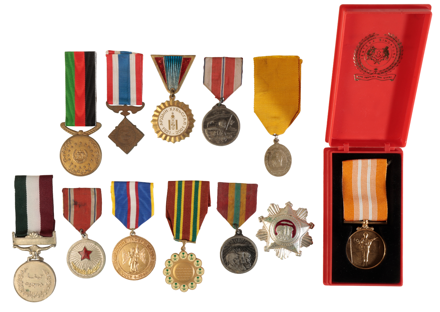 A COLLECTION OF MEDALS OF ASIAN COUNTRIES