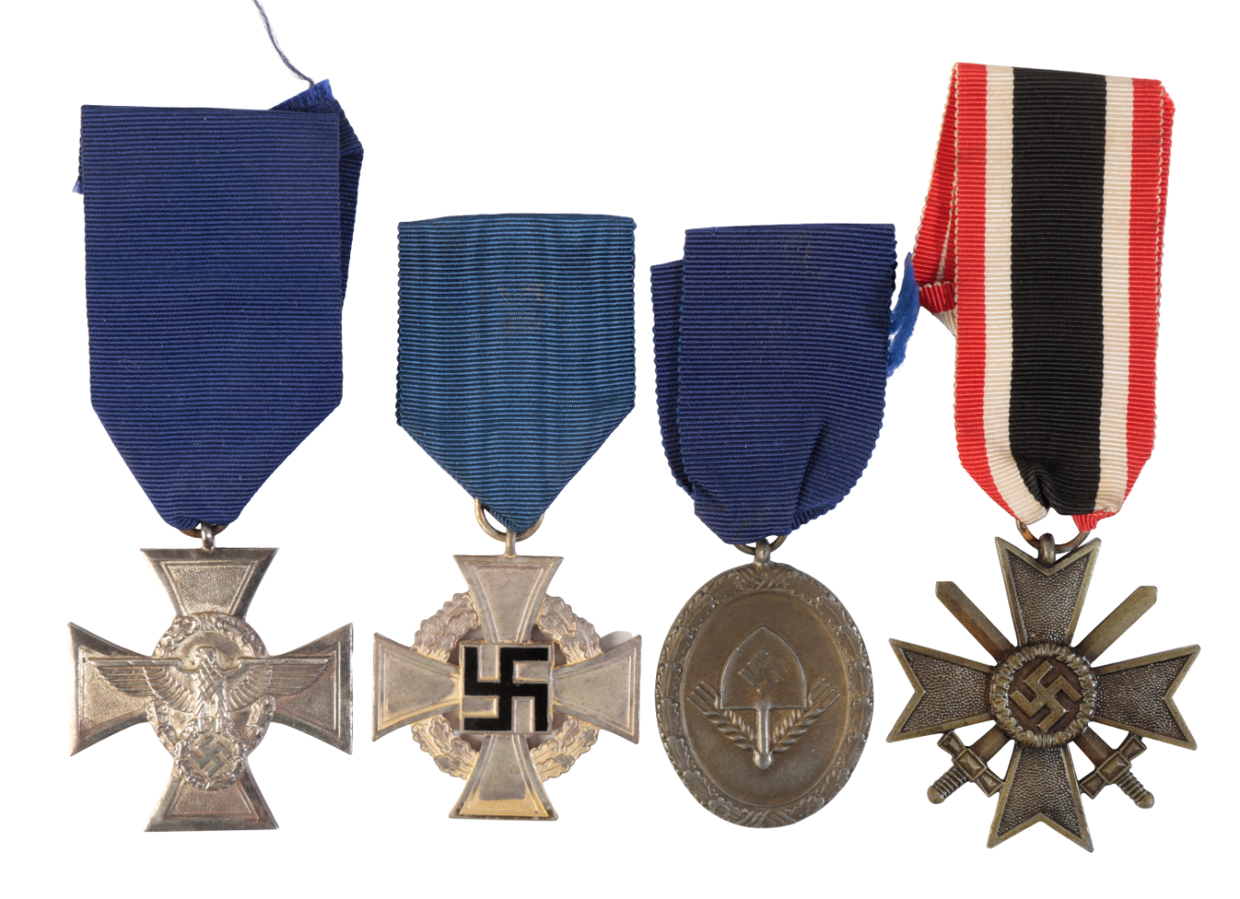 FOUR THIRD REICH MEDALS War Merit Cross