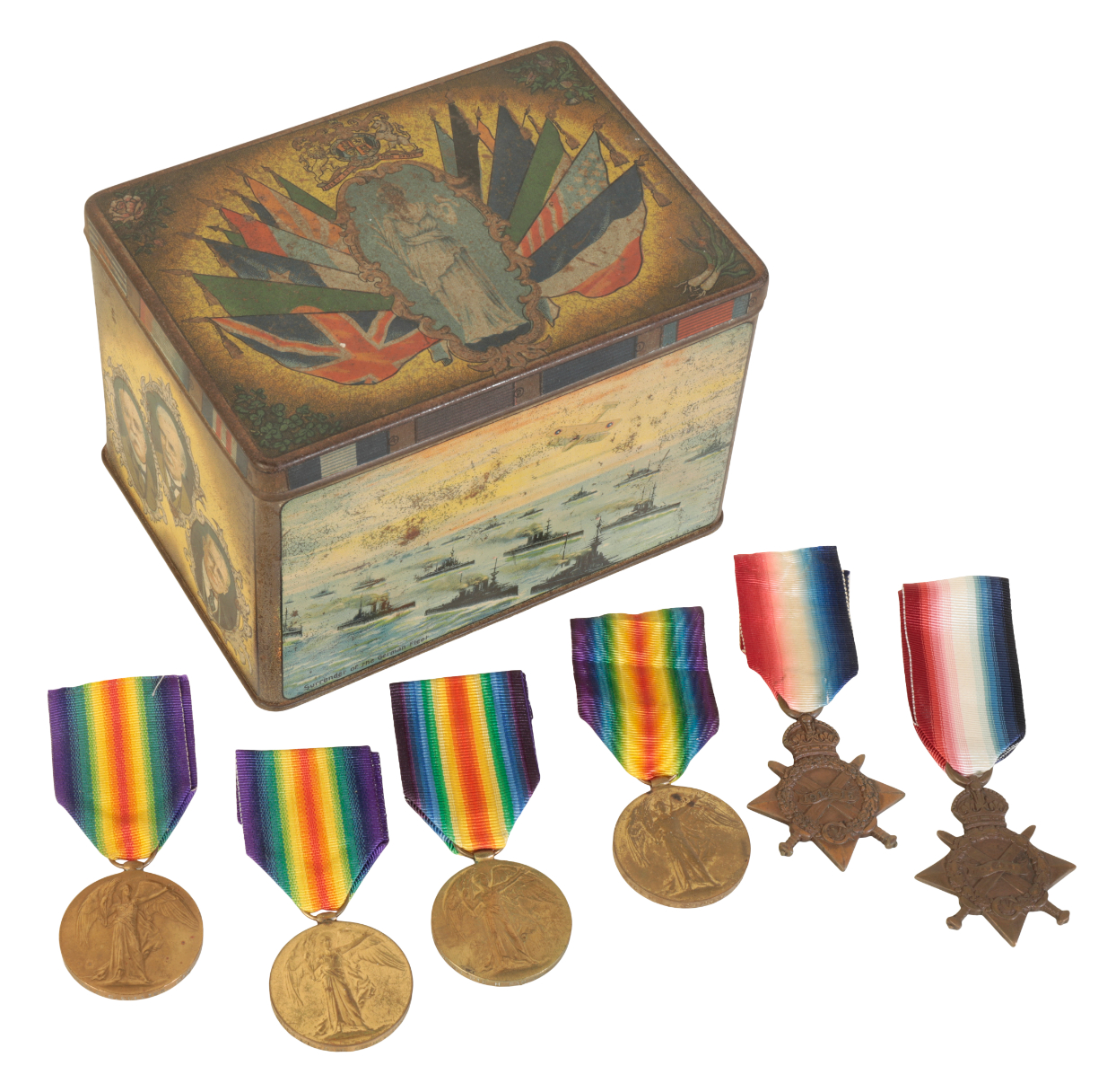 GREAT WAR MEDALS AND A RARE RIDGWAY'S
