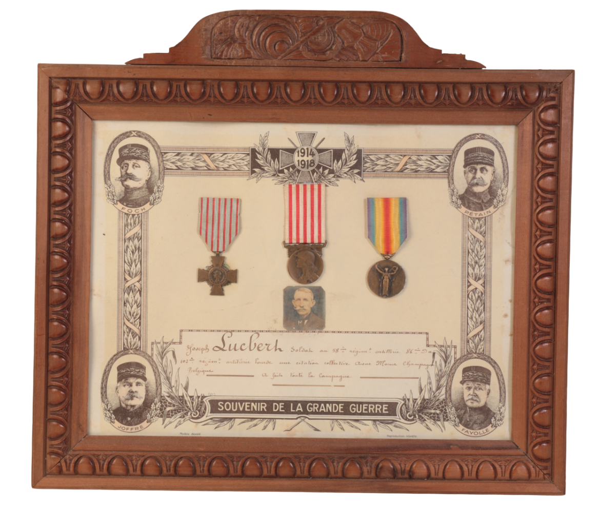 WWI FRENCH MEDALS TO JOSEPH LUCBECH 3addbb