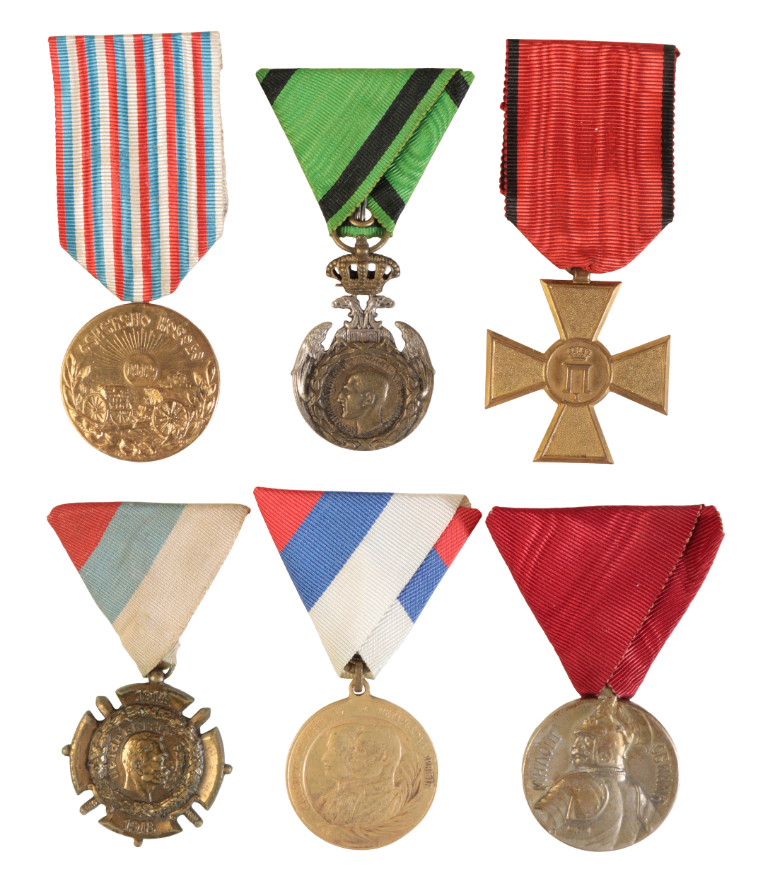 SERBIA. SIX MEDALS, 1904-1918 Serbia.