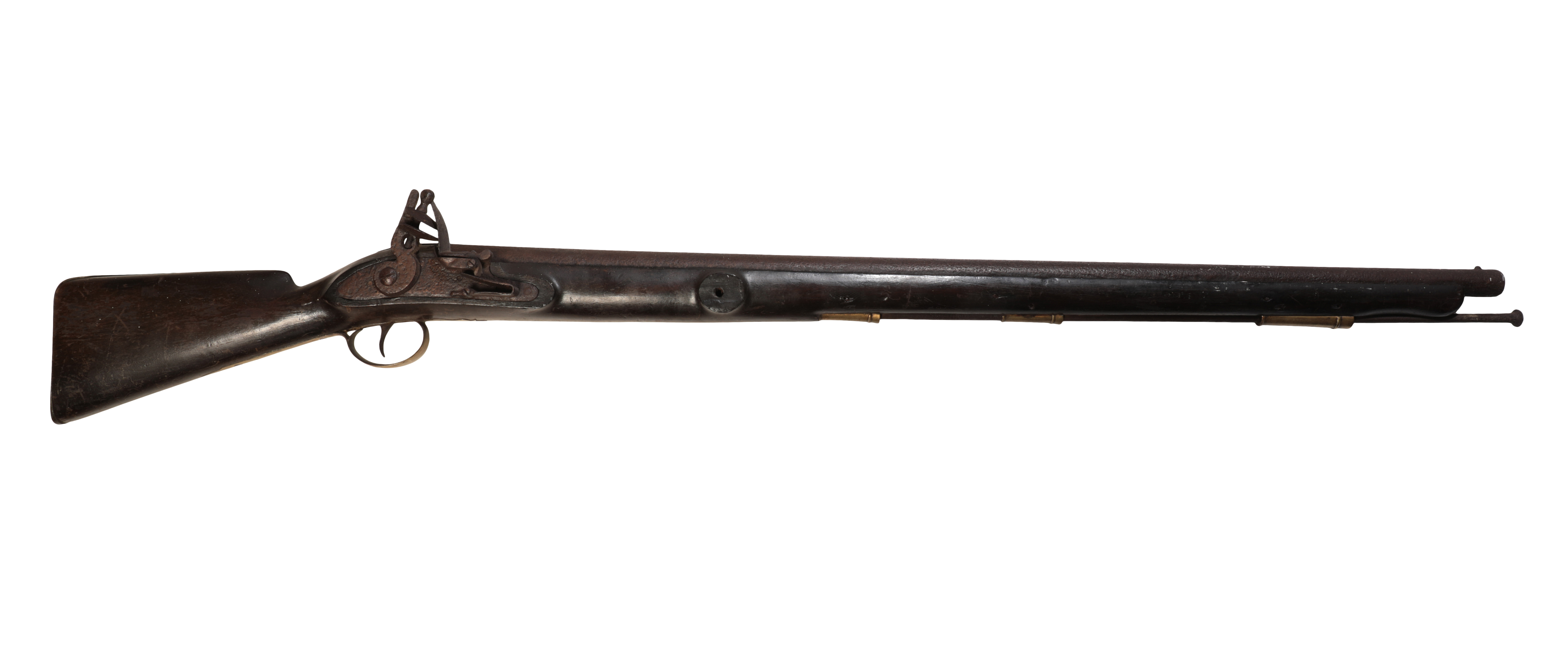 A FLINTLOCK PUNT GUN with full walnut