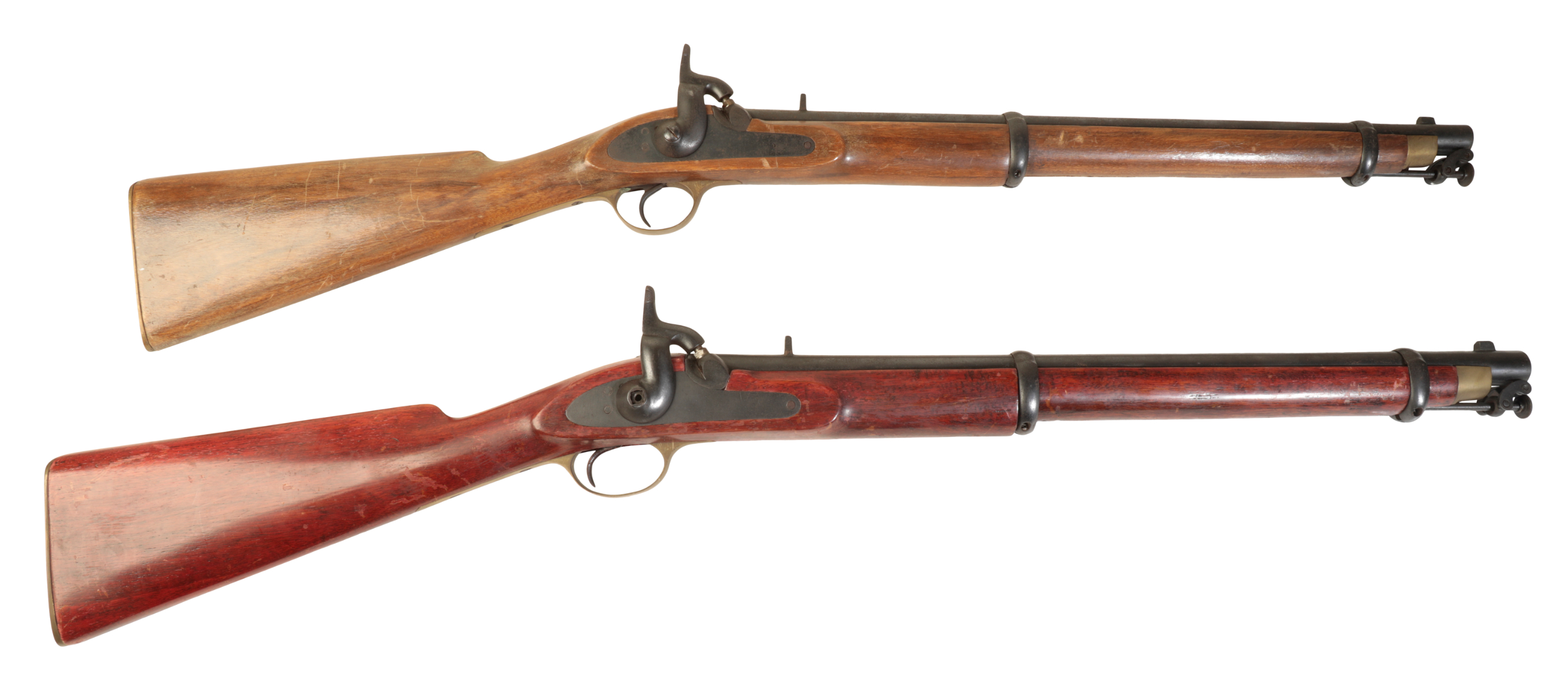 TWO PROP MUSKETS both have a total length