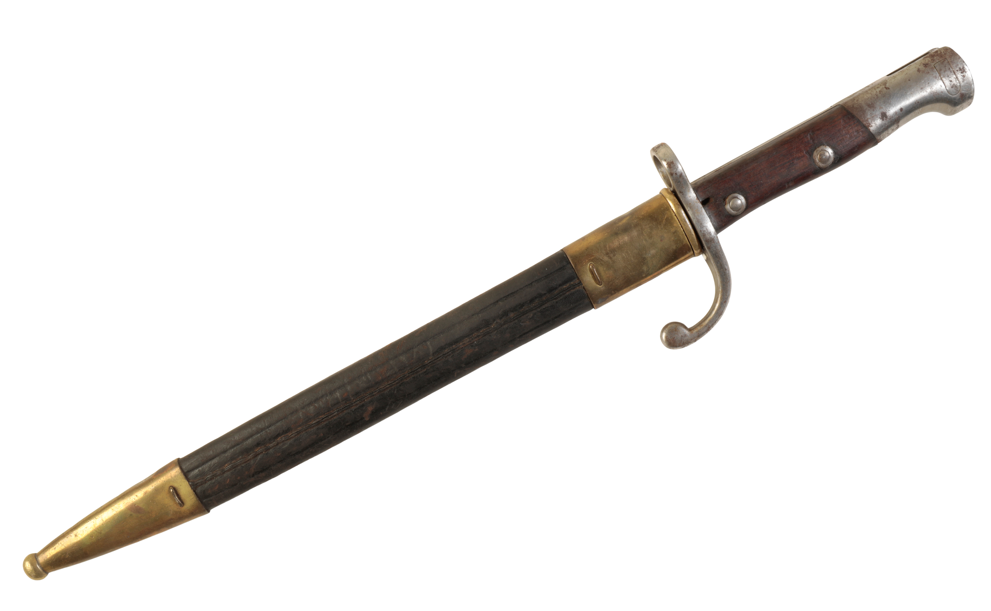 A 1908 MAUSER BAYONET the blade is maker