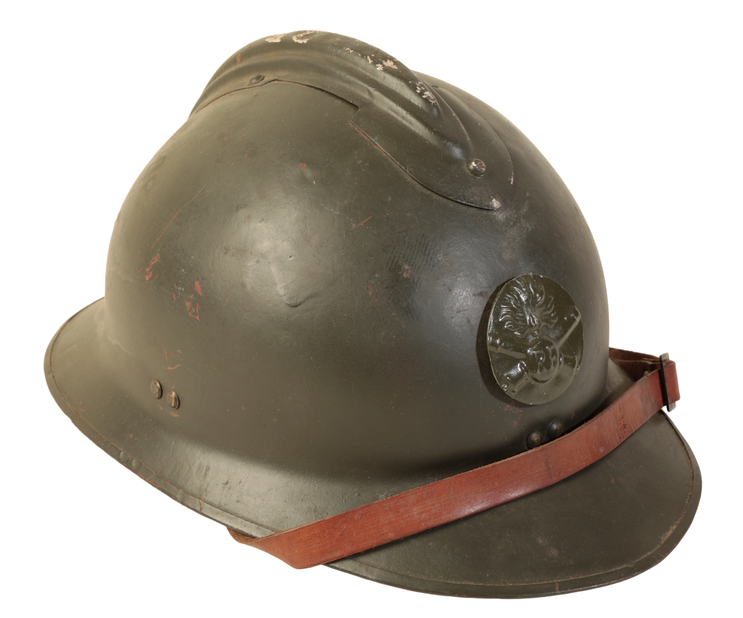 A FRENCH ADRIAN HELMET WITH RF  3adea7