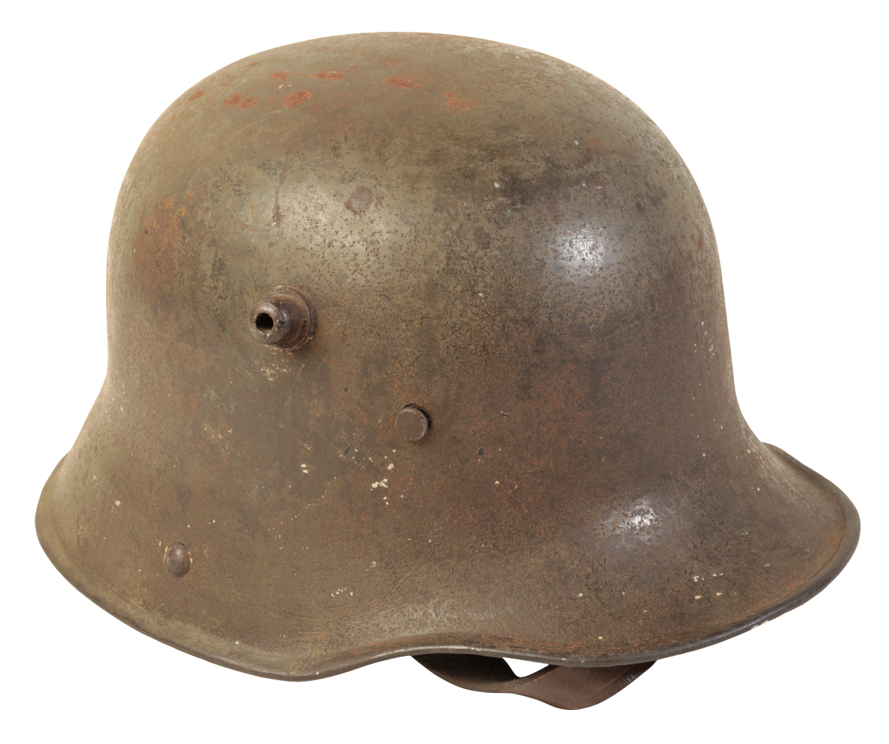 A WWI M16 GERMAN HELMET with leather 3adea9