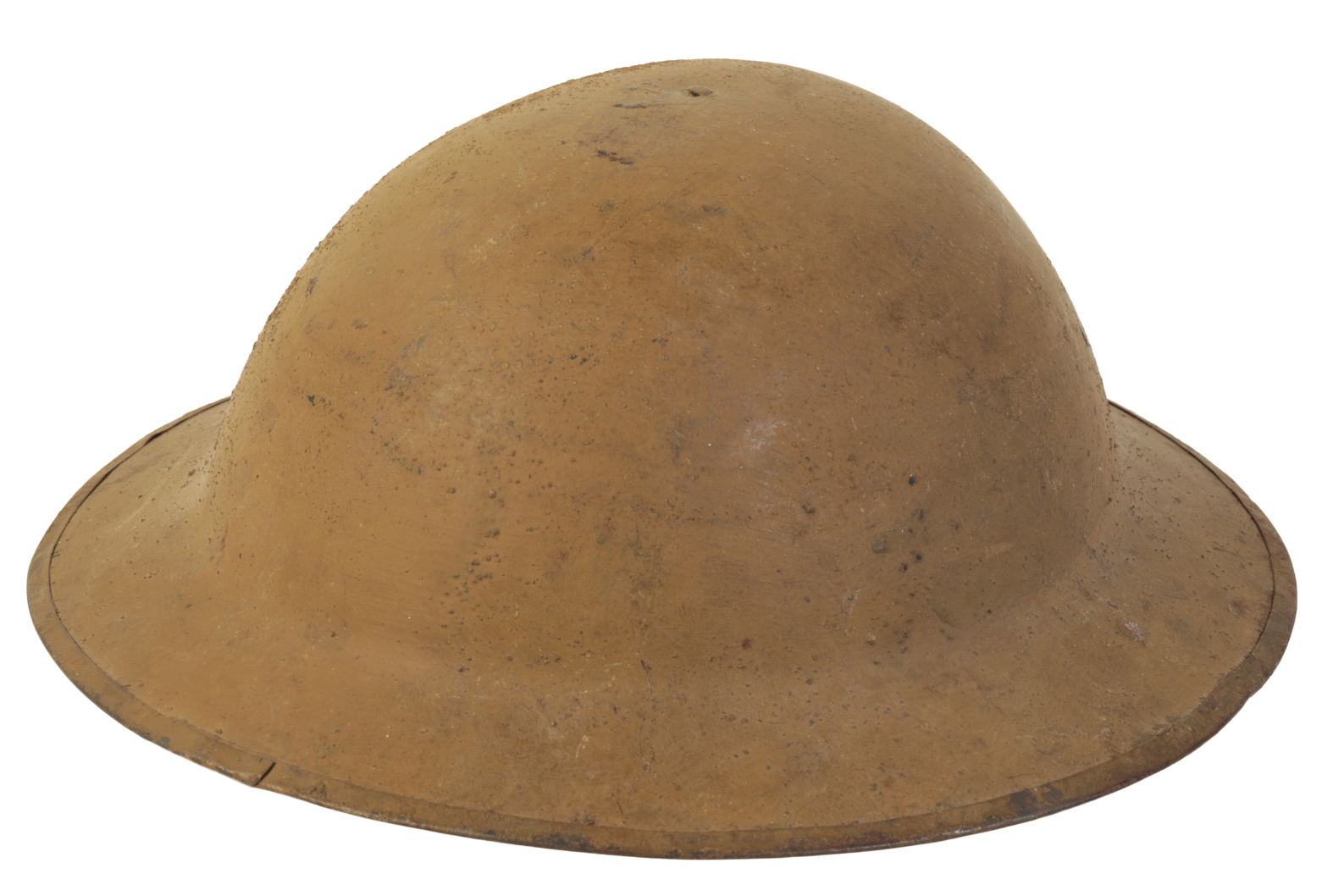 A WWI BRODIE HELMET with a leather 3adeae