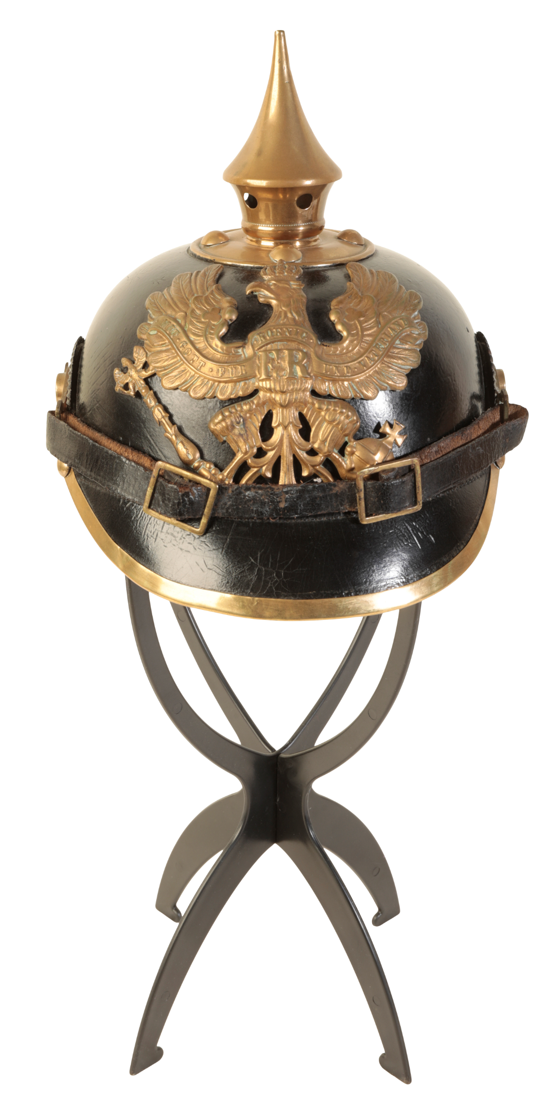 A WWI GERMAN PICKELHAUBE the leather 3adeb2