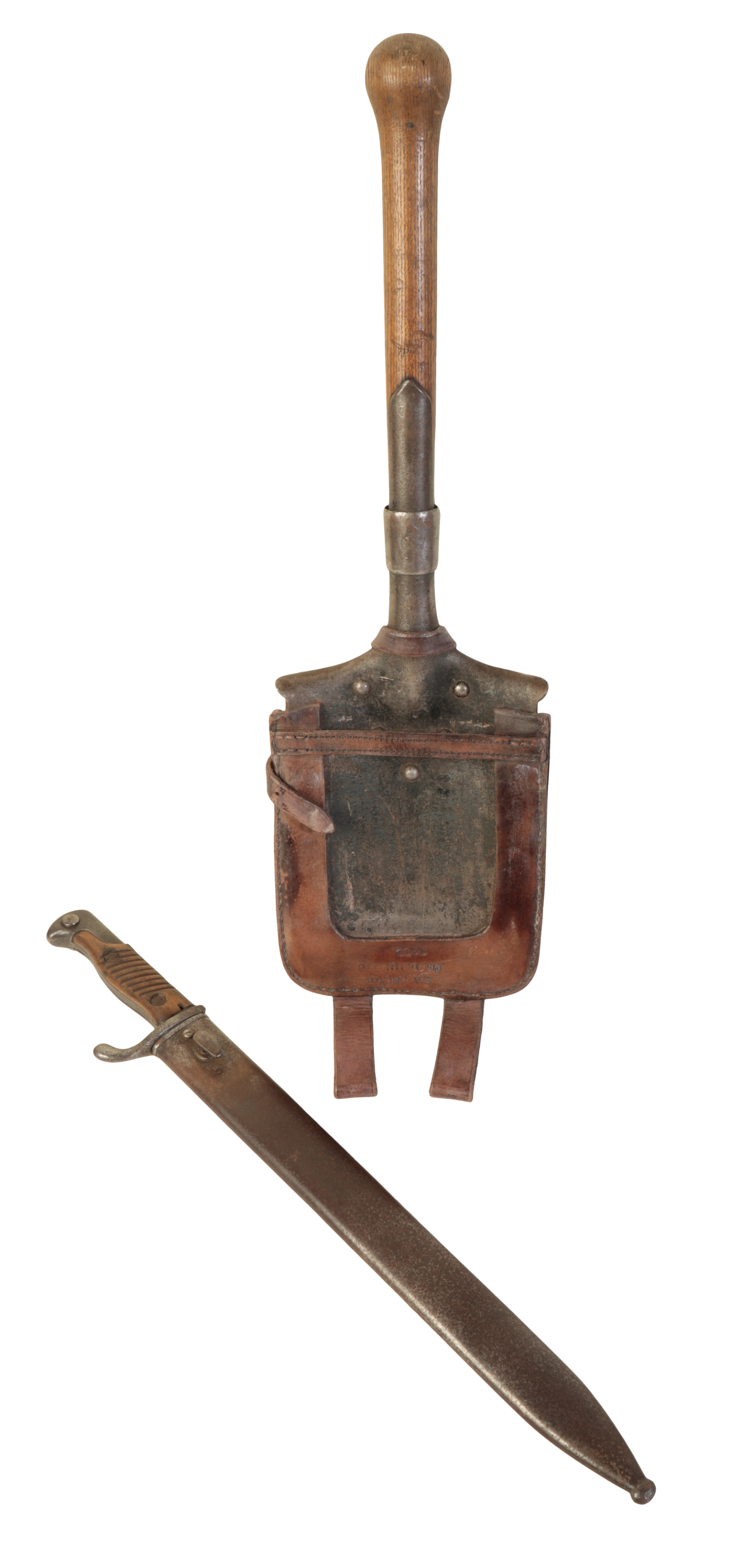 A WWI GERMAN MILITARY TRENCH SPADE with