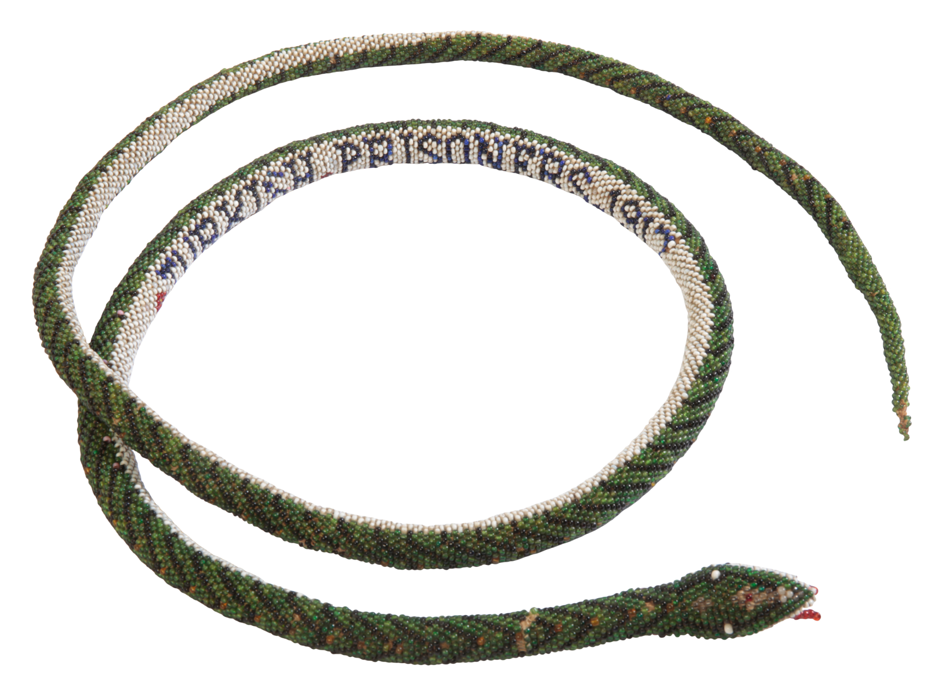 A TURKISH PRISONER OF WAR BEADED SNAKE