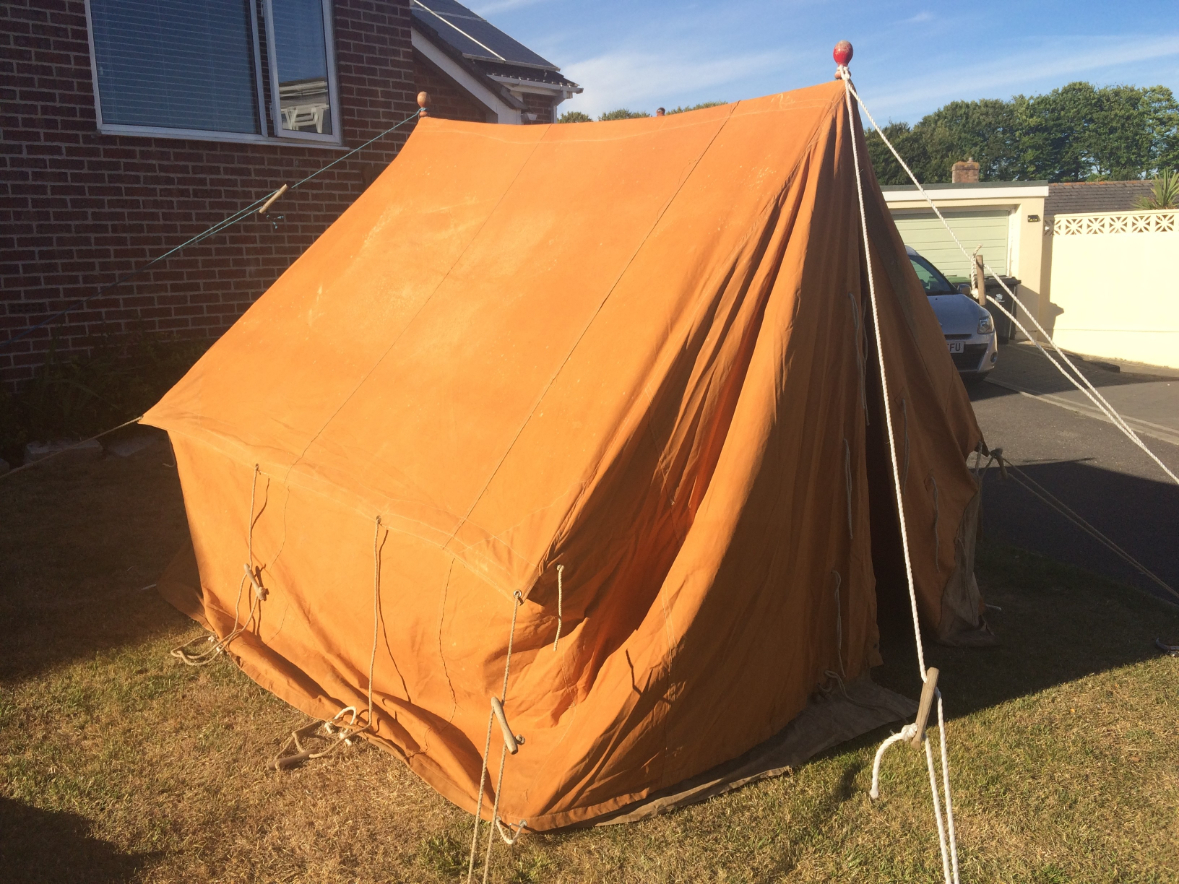 A WWII MILITARY TENT made by S.S. Holden