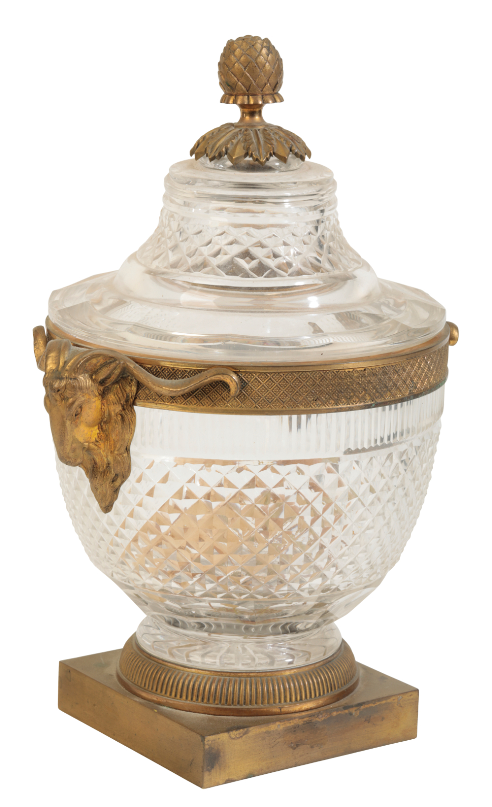 AN EMPIRE CUT GLASS AND GILT METAL 3adf19