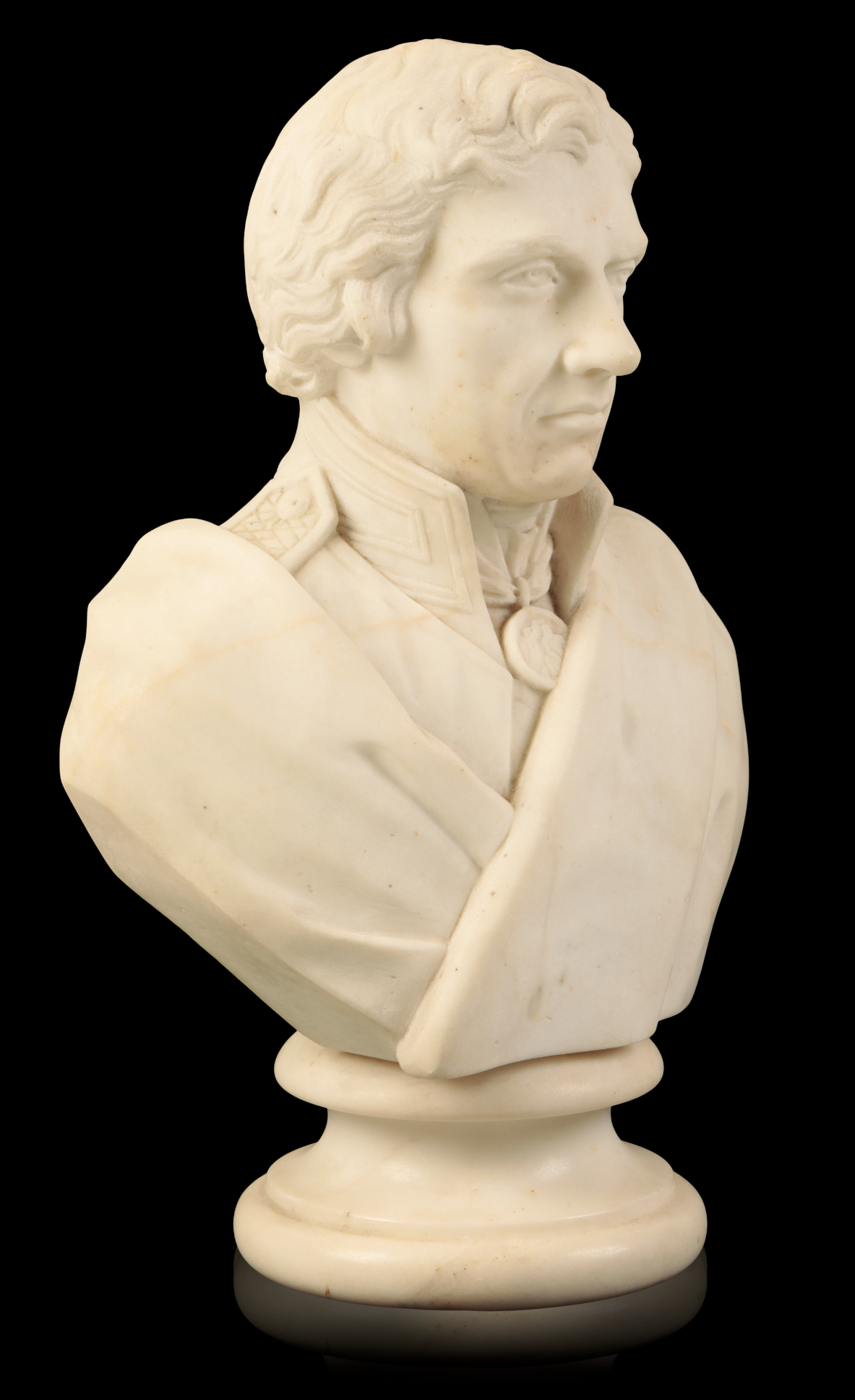 A WHITE MARBLE BUST OF ADMIRAL 3adf51