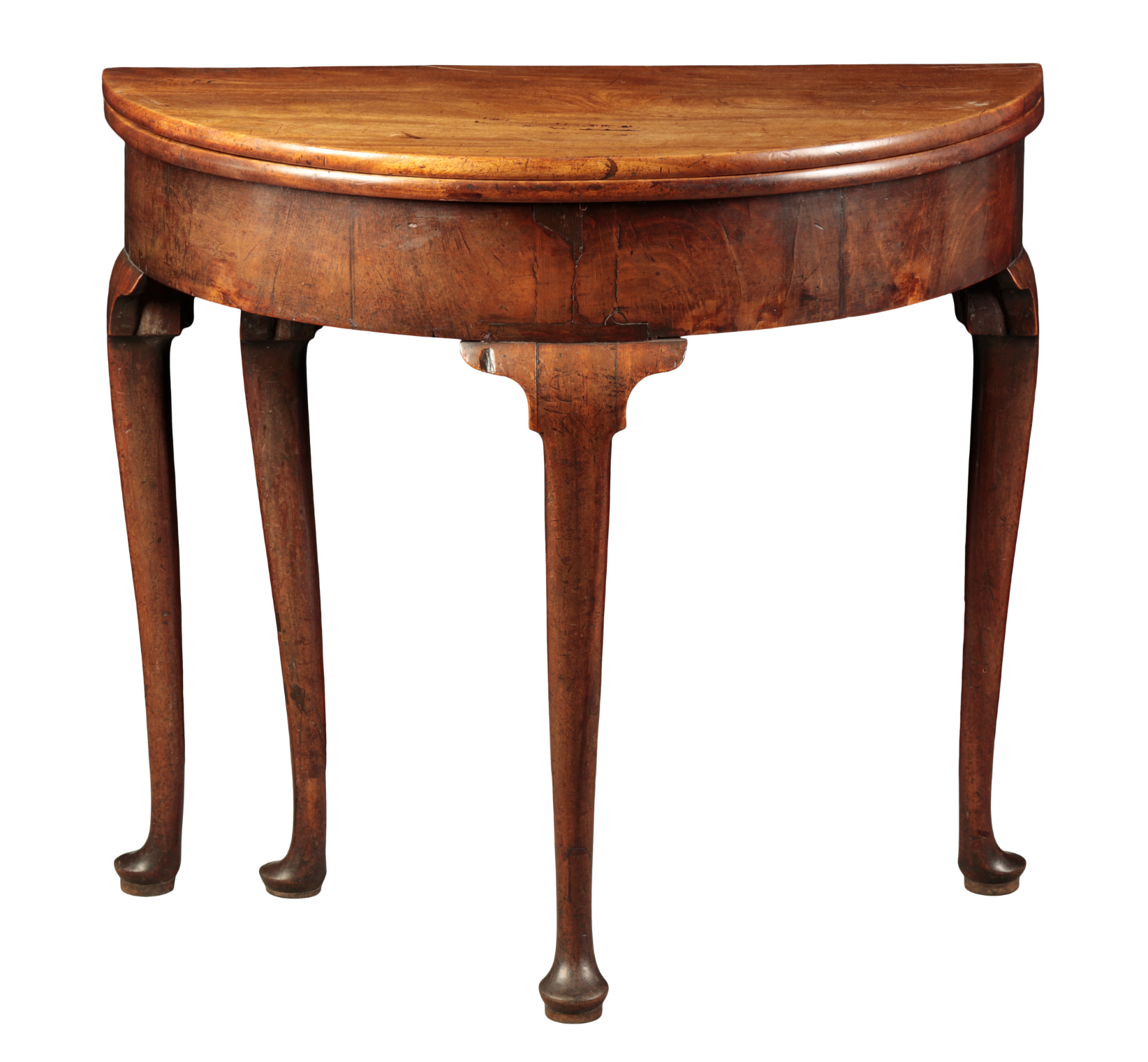 A GEORGE II MAHOGANY DEMI LUNE 3adf67