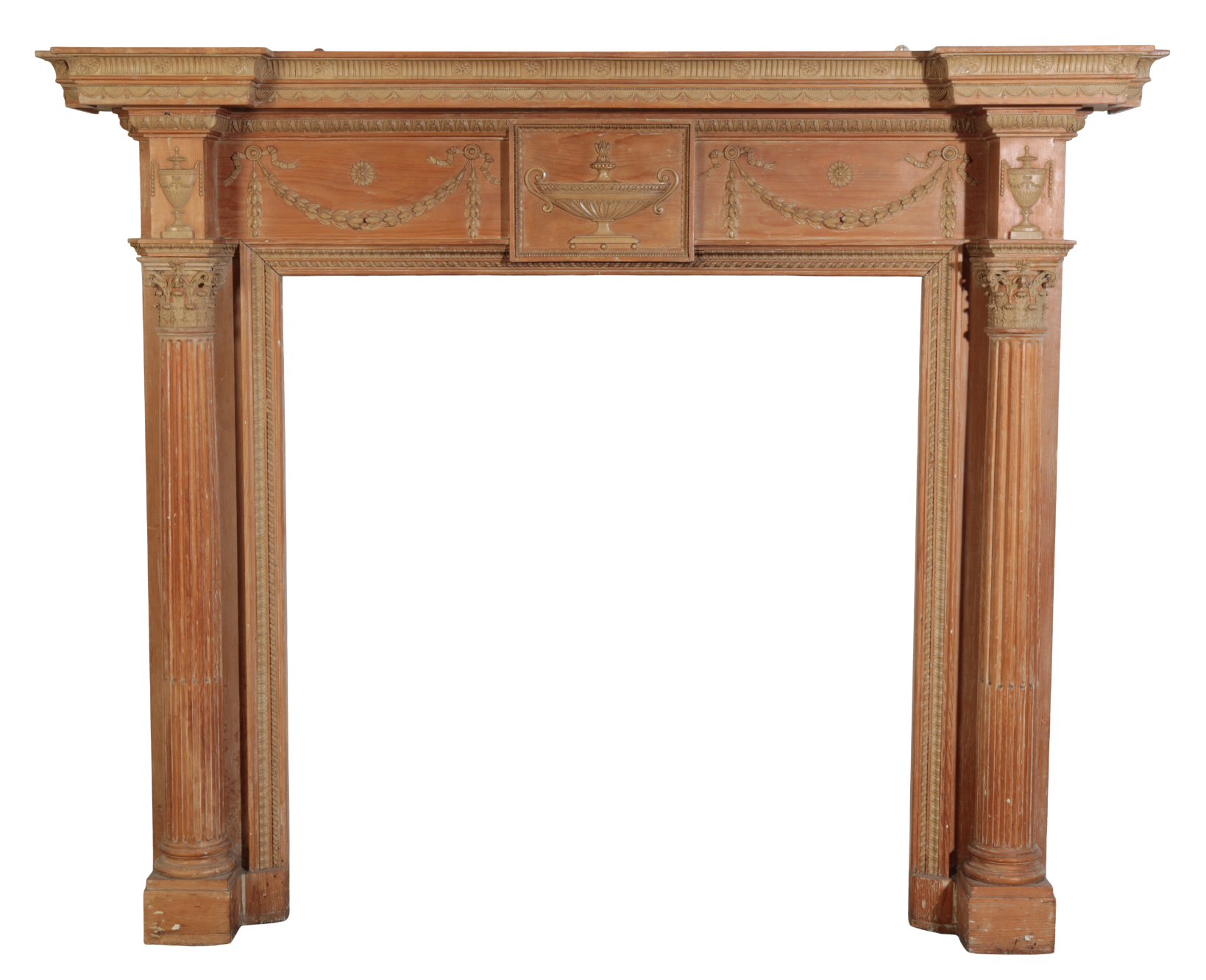 A GEORGE III PINE AND GESSO FIREPLACE 3adf76