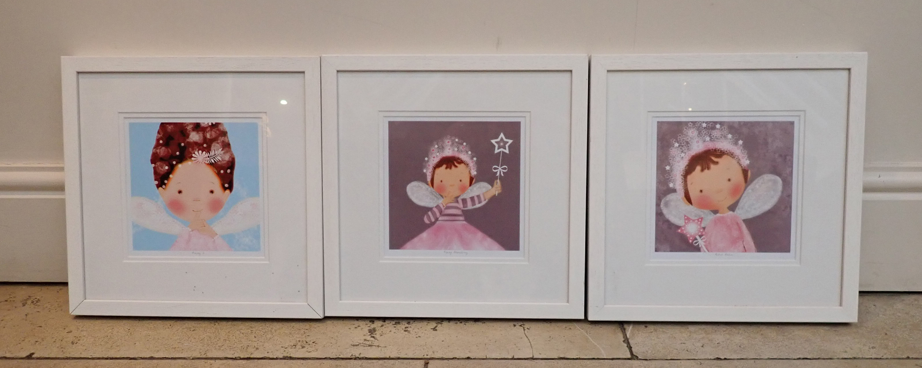 THREE FAIRY PORTRAITS colour prints,