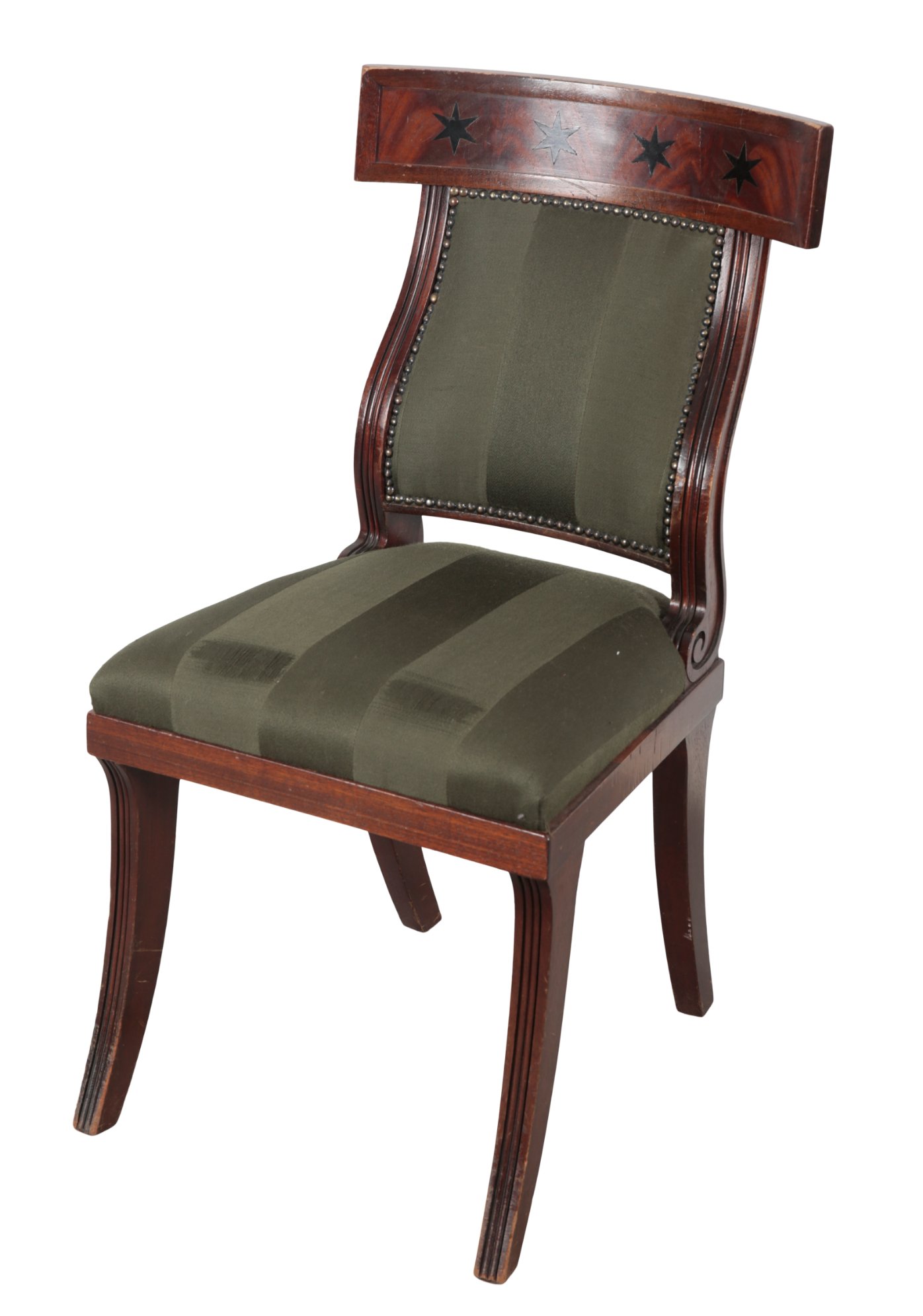 AN EMPIRE STYLE MAHOGANY SIDE CHAIR 3ae024