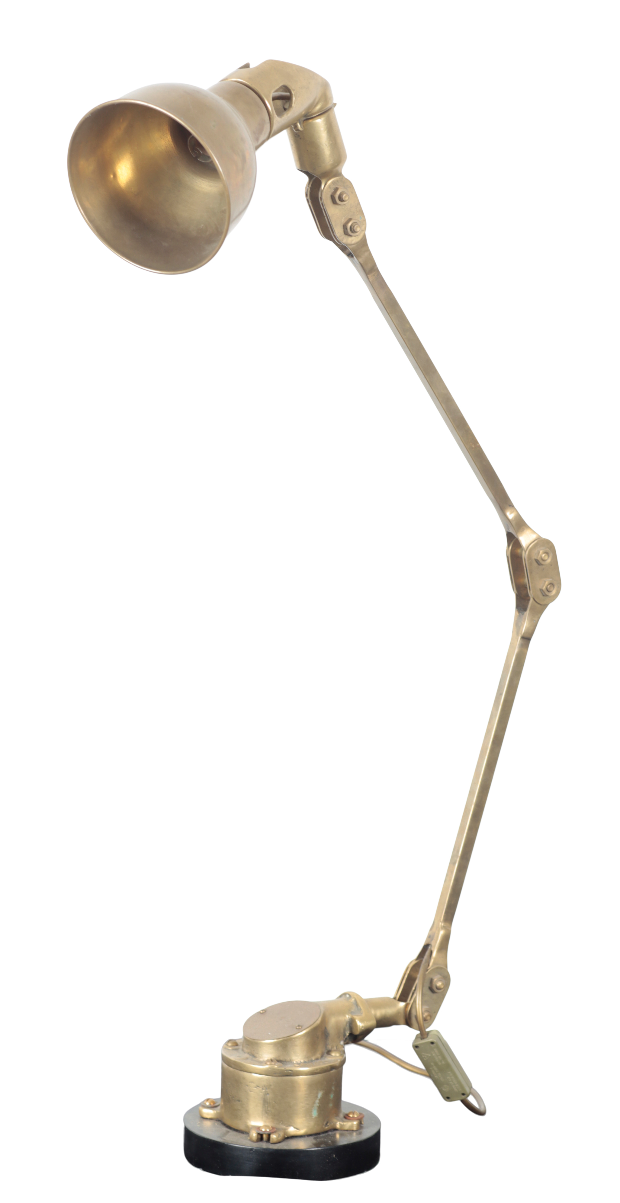 A LARGE SCALE BRASS ANGLEPOISE