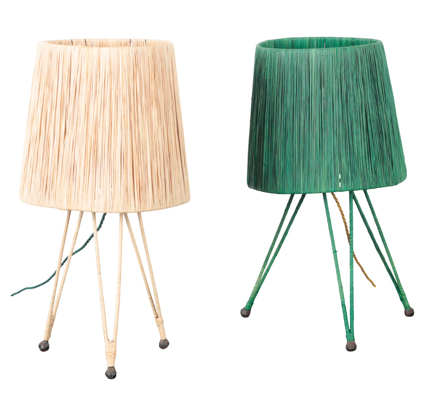 TWO TABLE OR BEDSIDE LAMPS with