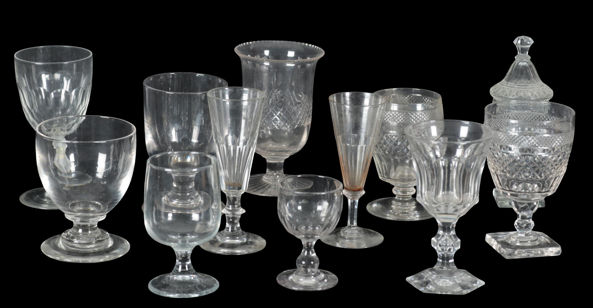 AN EARLY 19TH CENTURY ENGLISH GLASS