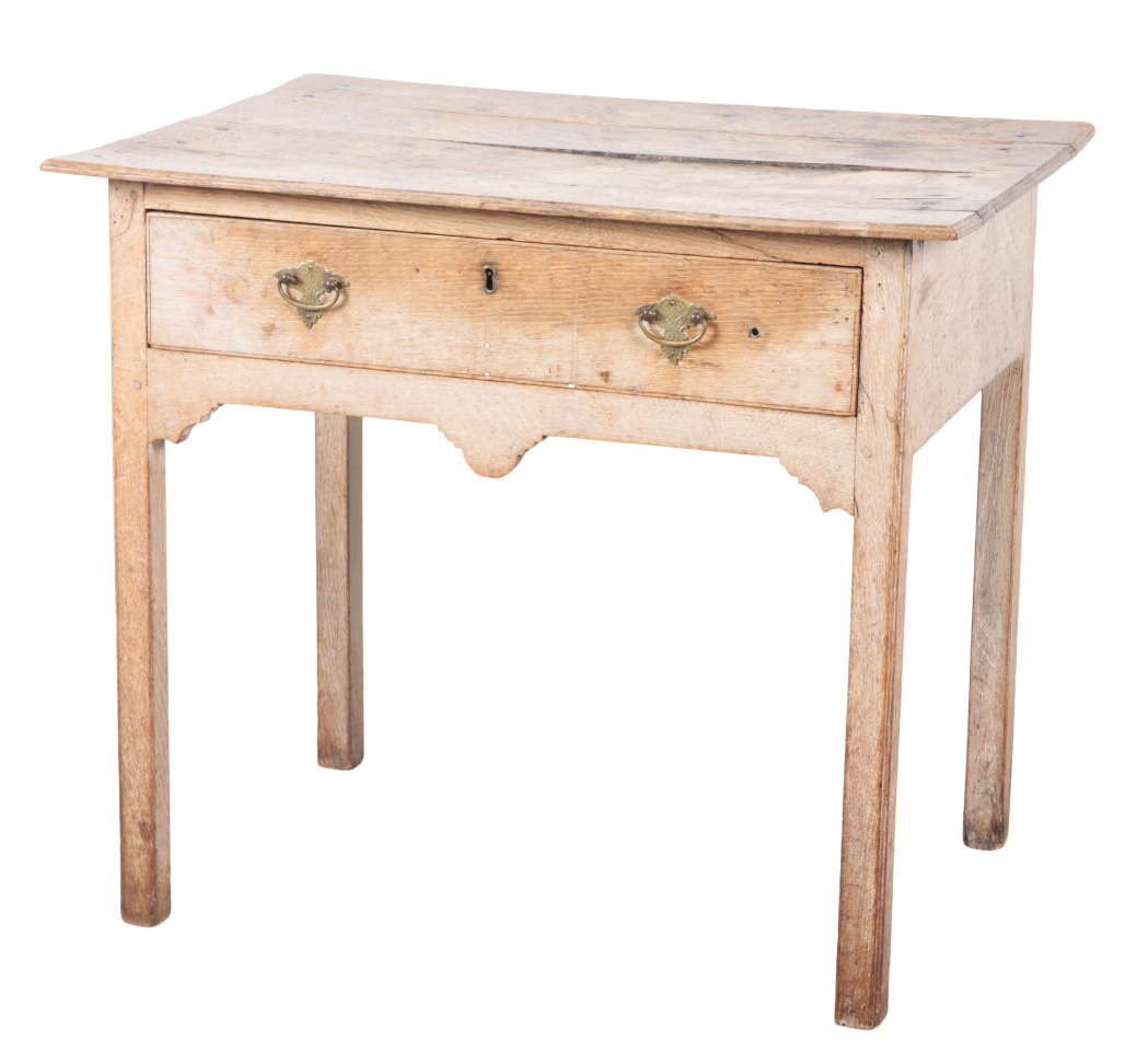 A GEORGE III LIMED OAK SIDE TABLE 3ae0da