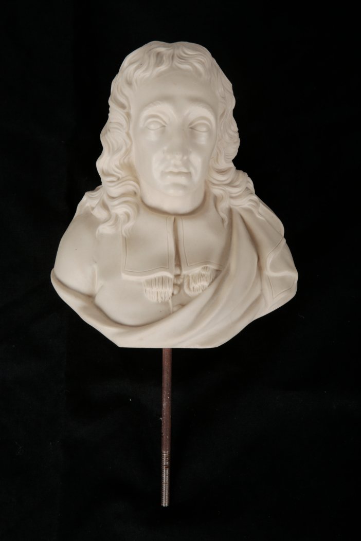 A STAFFORDSHIRE WHITE PORCELAIN BUST