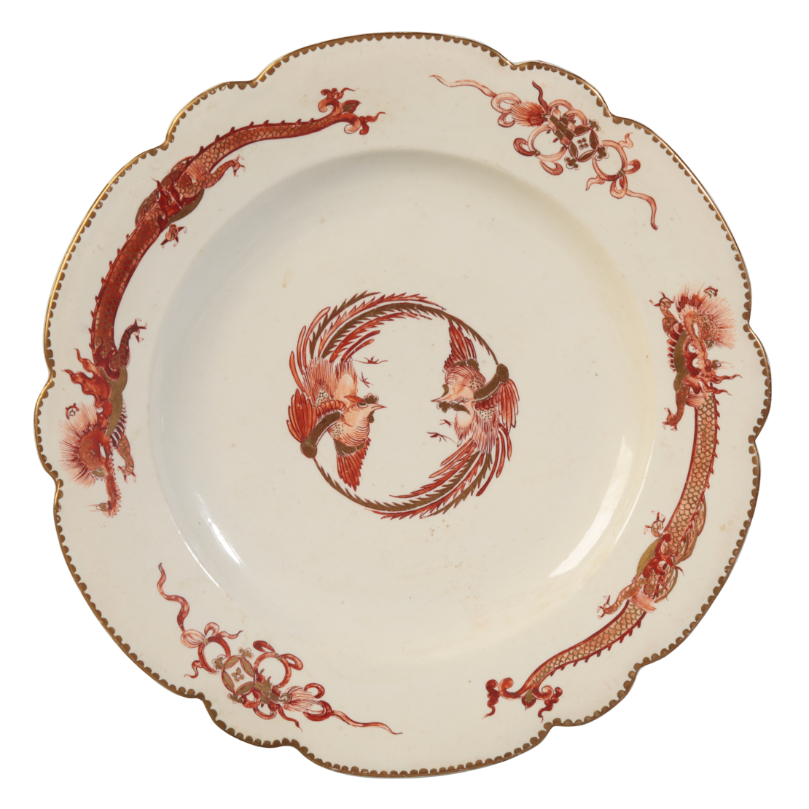 A CHANTILLY PLATE circa 1753 painted 3ae14e