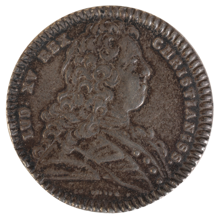 A FRENCH SILVER JETTON King Louis