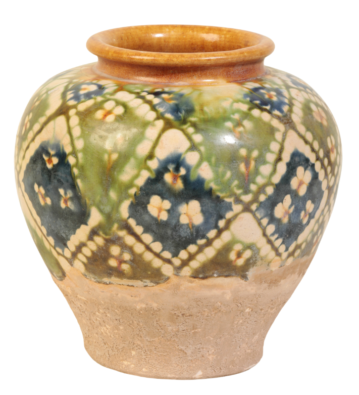 A CHINESE SANCAI OVOID VASE Tang