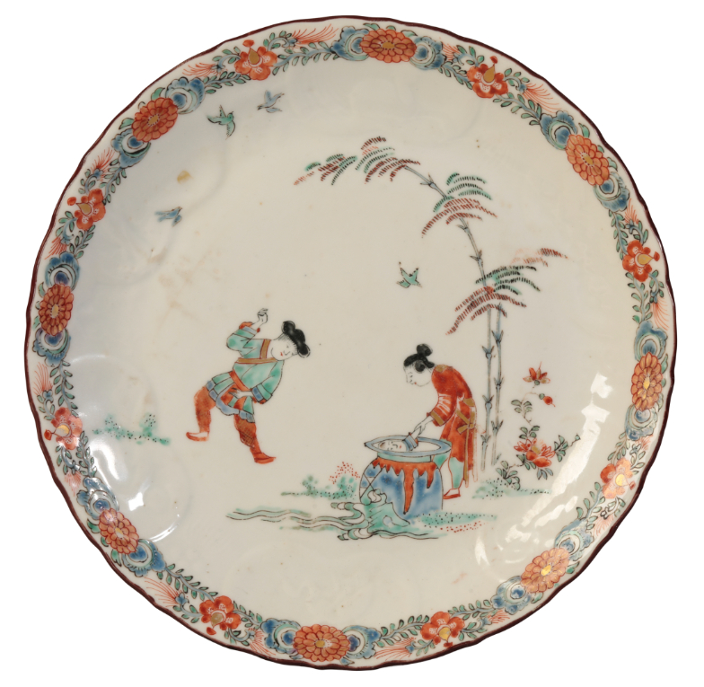 A DUTCH DECORATED KAKIEMON DISH 3ae1d8