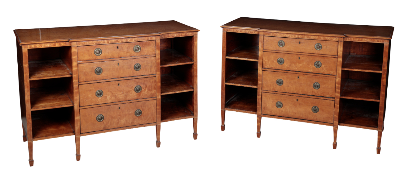 A PAIR OF LATE GEORGE III SATINWOOD 3ae20e