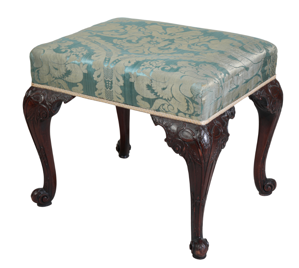 A GEORGE II STYLE MAHOGANY STOOL 3ae212