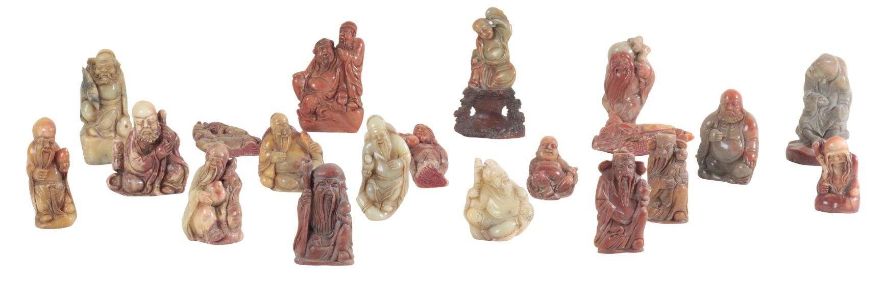 A LARGE COLLECTION OF CHINESE SOAPSTONE 3ae22c