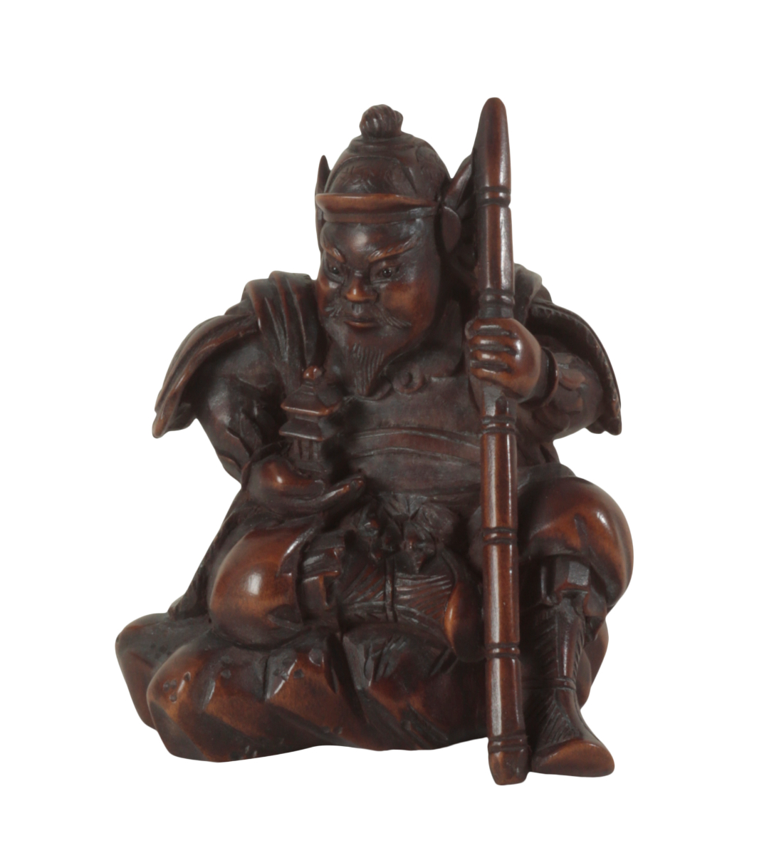 A JAPANESE CARVED WOOD NETSUKE