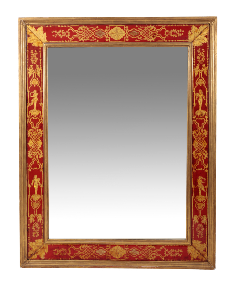 A 19TH CENTURY FRENCH GILT RECTANGULAR