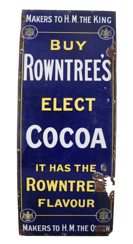 AN EARLY 20TH CENTURY ENAMELLED SIGN
