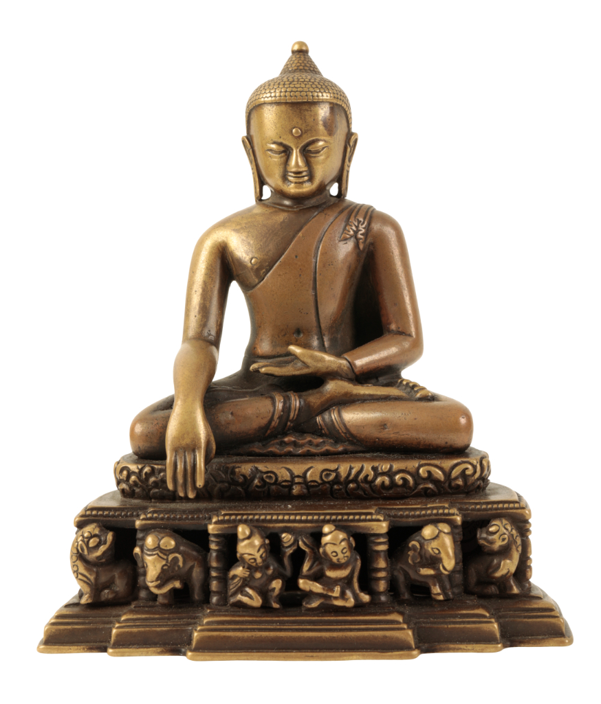 A SINO-TIBETAN BRONZE BUDDHA possibly